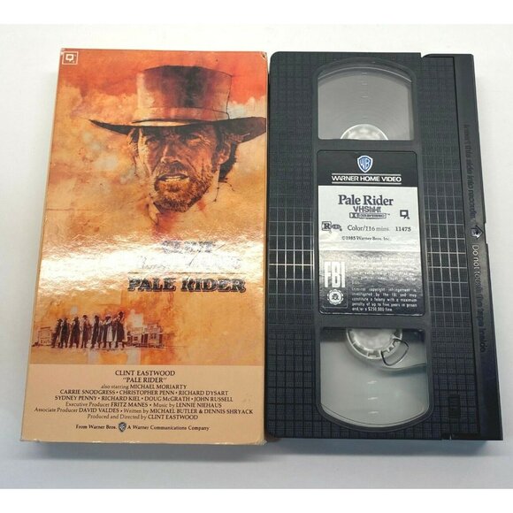 Pale Rider Clint Eastwood VHS Western Video Tape 1985 Wild West Cowboy - Picture 6 of 6